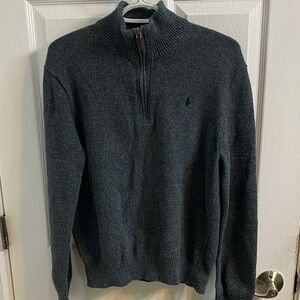 Polo Ralph Lauren Mesh-Knit Cotton Quarter-Zip Sweater Pullover Men’s Medium